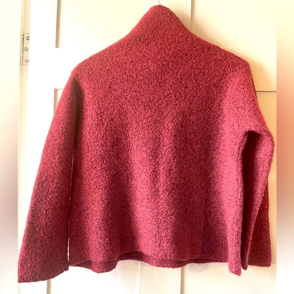 Eileen Fisher swing turtleneck merino boucle large - Picture 3 of 8